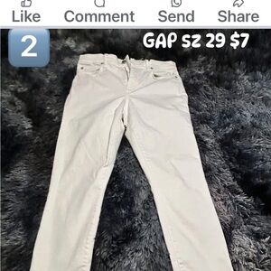 GAP Women's Cream Straight Leg Jeans